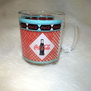 MUG Coca Cola glass mug with graphics